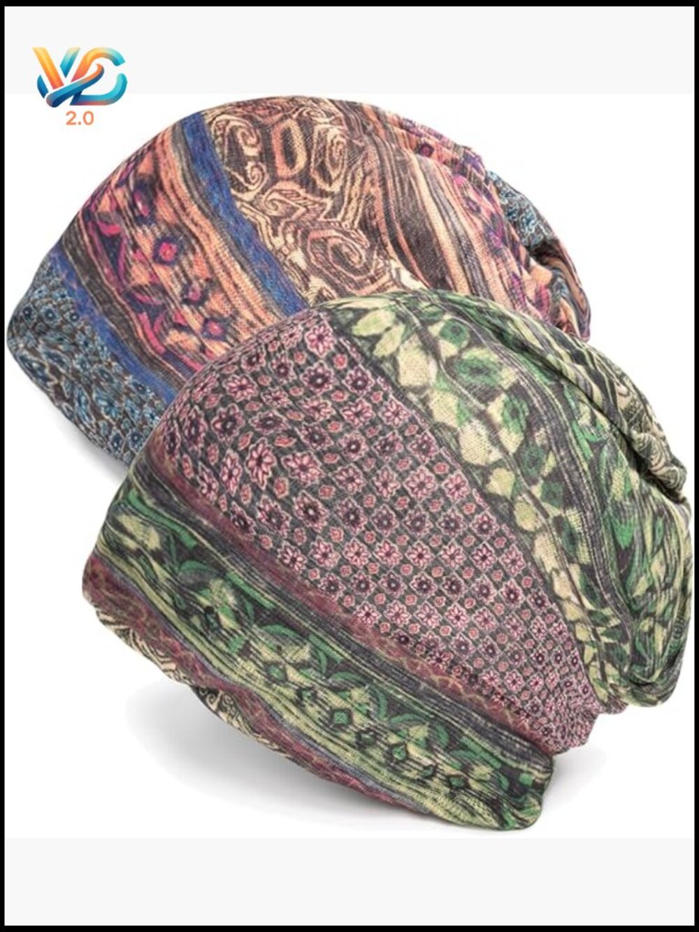 Chemo Beanie Caps Cancer Head Wraps Slouchy Hat Sleep Head Scarf Stretchy